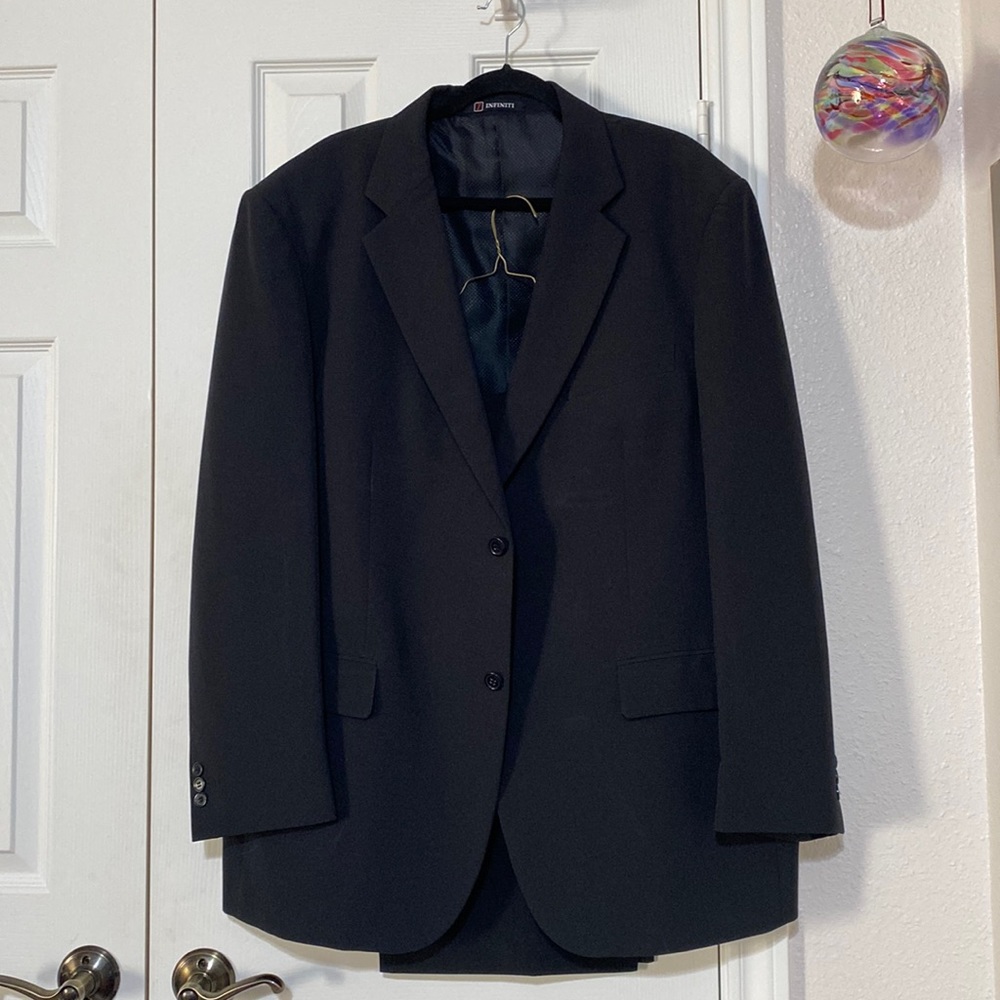 Infiniti Mens Two Piece Black formal suit